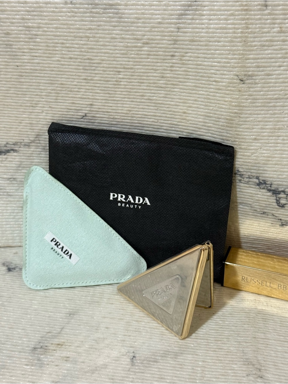 Prada Beauty Triangle Shaped Double-sided Compact Mirror - Picture 2 of 9